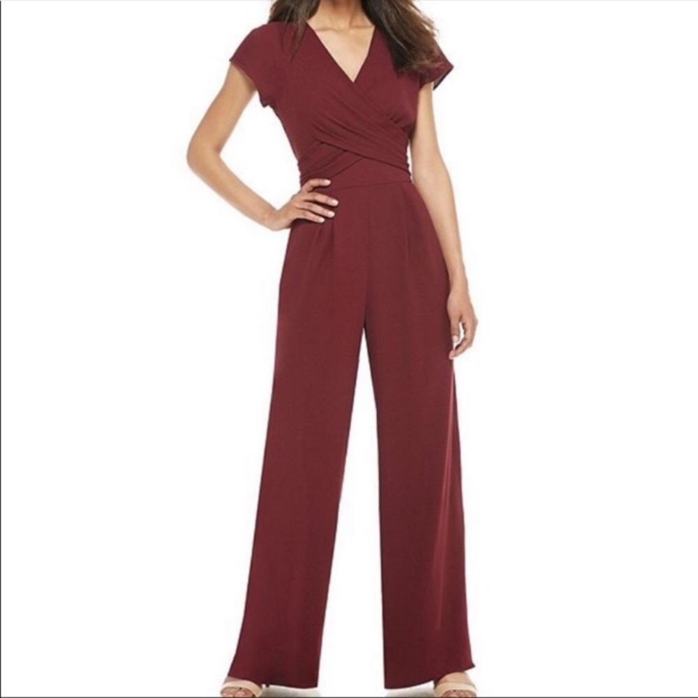 NWT Gal Meets Glam Delaney Crossover Wrap Jumpsuit